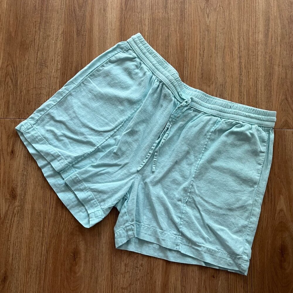 Mododoc LA Pull On Stretch Mid Rise Shorts Blue Women’s Size L